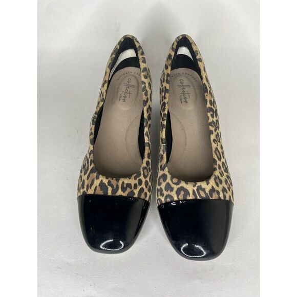 clarks collection womens shoes Pumps Heels Women Size 9M Animal Print - Picture 12 of 15